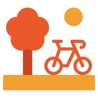 montar en bicicleta icono primavera, para uiux, web, aplicación, infografía, etc vector