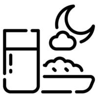 Suhoor Icon Ramadan, for infographic, web, app, etc vector