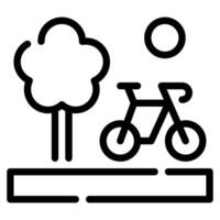 montar en bicicleta icono primavera, para uiux, web, aplicación, infografía, etc vector