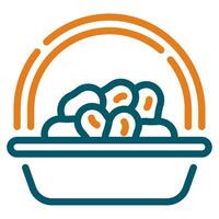 Dates Basket Icon Ramadan, for infographic, web, app, etc vector