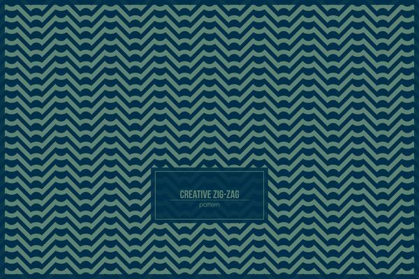 creative zig-zag pattern with monochrome dark green