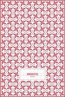 creative pattern of red korean style shape vector