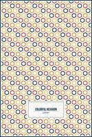 colorful hexagon pattern with vintage style colors vector