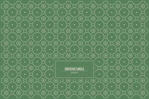 creative circle pattern with pastele green background vector