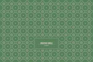 creative circle pattern with pastele green background vector