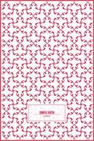 beautiful pink batik pattern with multiple creative curly lines vector