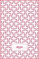 beautiful pink batik pattern with multiple creative curly lines vector