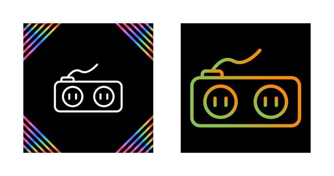 icono de vector de enchufe