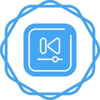 Video Previous Track Square Vector Icon