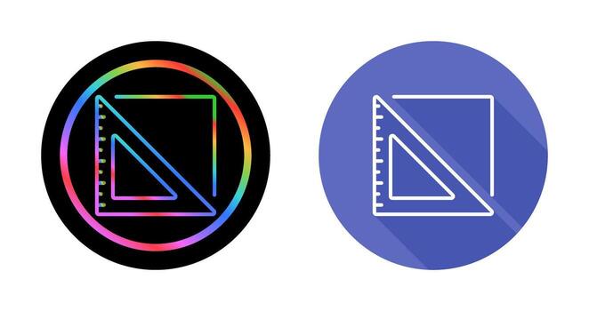 icono de vector de regla triangular