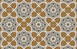 Abstract arabic tile design pattern vector