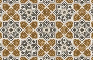 Abstract arabic tile design pattern vector