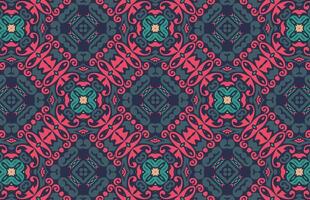 Tribal colorful textile pattern design vector