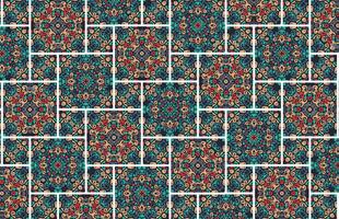 Multicolor floral wall pattern vector