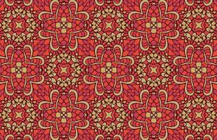 Multicolor floral style fabric design pattern vector