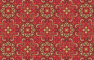 Multicolor floral style fabric design pattern vector