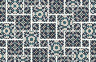 Abstract geometric tile pattern vector