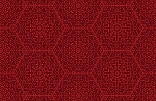 Red hexagonal and metaballs Pattern vector