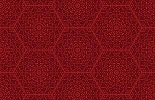 Red hexagonal and metaballs Pattern vector