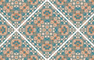 Colorful geometric tile pattern vector