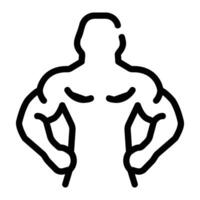 muscle Line Icon Background White vector