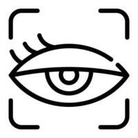 eye Line Icon Background White vector