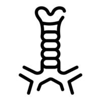 trachea Line Icon Background White vector