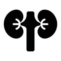 kidneys Glyph Icon Background White vector