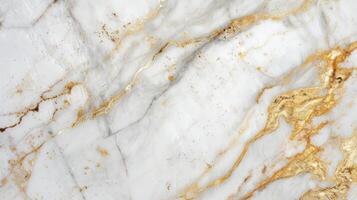 AI generated Natural white and gold marble texture exudes elegance and sophistication. Luxurious, Ai Generated. photo