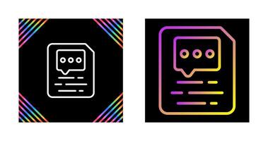 Document Insert Comment Vector Icon
