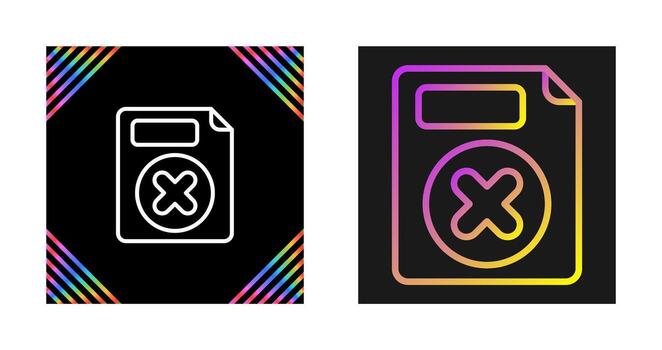 Eliminar botón vector icono