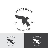 paloma pájaro elegante volador logo diseño naturaleza fauna silvestre etiqueta estilo Clásico imagen vector