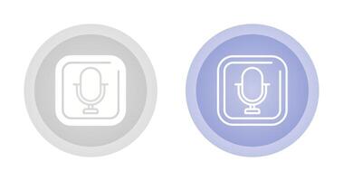 Microphone Square Vector Icon
