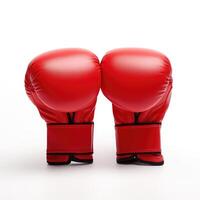 AI generated Boxing gloves isolated on white background for sports and fitness concepts, Ai Generated. photo