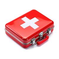 AI generated First aid kit isolated on a white background, essential for emergency preparedness, Ai Generated. photo