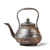 AI generated Vintage teapot kettle, timeless charm for decor. Antique appeal, Ai Generated. photo