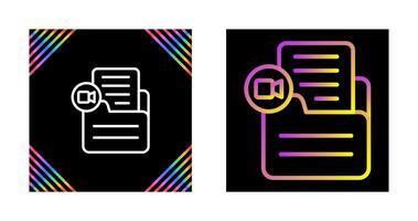Document Insert Video Vector Icon