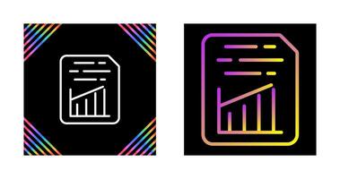 Document Insert Graph Vector Icon