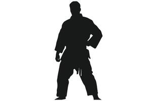 Martial arts,Collection of silhouettes of martial arts. vector