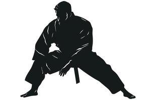 Martial arts,Collection of silhouettes of martial arts. vector