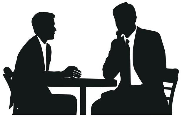 Journalists are interviewing silhouette,Press conference of reporters,Silhouette of interviewing Journalists.