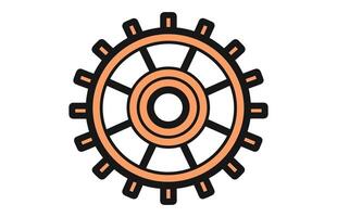 Gear wheel icon set. Gear Wheel vector illustration.