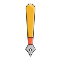 Fountain pen vector illustration for writing tool and office theme. Isolated design.