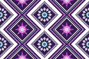 Ethnic Figure aztec embroidery style.Geometric ikat oriental traditional art pattern.Design for ethnic background,wallpaper,fashion,clothing,wrapping,fabric,element,sarong,graphic,vector illustration. vector