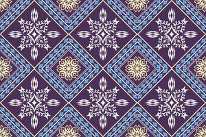 Ethnic Figure aztec embroidery style.Geometric ikat oriental traditional art pattern.Design for ethnic background,wallpaper,fashion,clothing,wrapping,fabric,element,sarong,graphic,vector illustration. vector