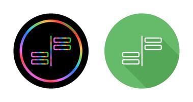 Horizontal Alignment Vector Icon