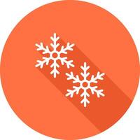 icono de vector de copos de nieve