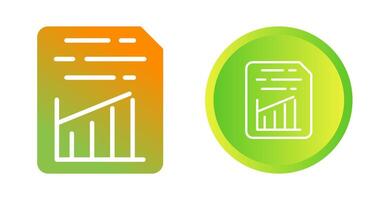 Document Insert Graph Vector Icon