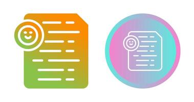 Document Insert Emoji Vector Icon