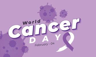 World Cancer Day. background, banner, card, poster, template. Vector illustration.